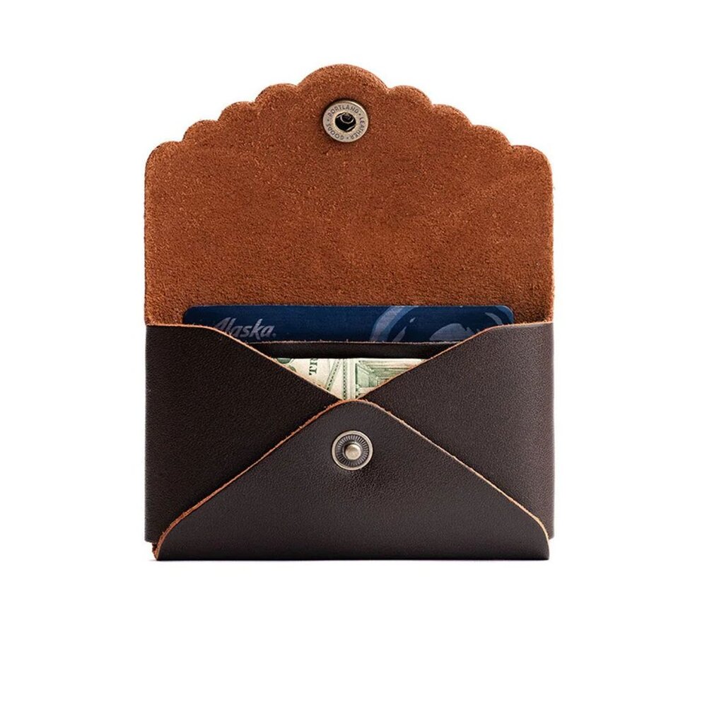 Portland Leather dark brown "Grizzly" Daisy Plus wallet NWT - Picture 4 of 5